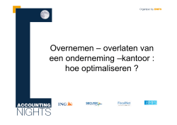 Overnemen – overlaten van een onderneming