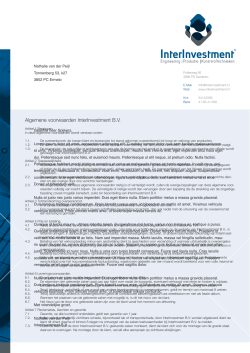 Algemene voorwaarden InterInvestment B.V.