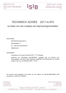 INSTITU UT VOOR SECURITE INCENDIE I S I B