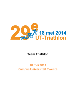 Deelnemersinformatie Team Triathlon - UT