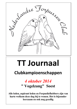 TT Journaal - De Nederlandse Forpussen Club