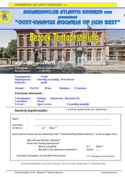 Inschrijvingsformulier TT Atlantis Beveren 2014