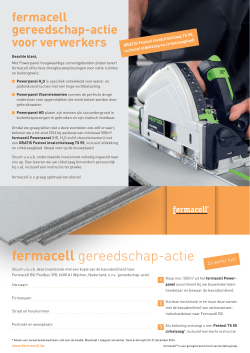 Actieflyer - Fermacell.be