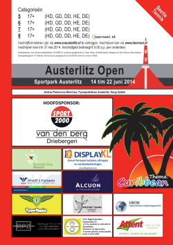 Austerlitz Open - HLTC Hoogerheide