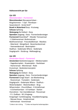 Halteoverzicht per lijn Lijn 103 Monnickendam &ndash; Purmerend