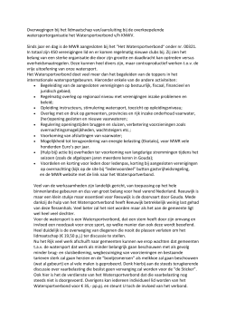 Overwegingen bij het lidmaatschap van/aansluiting bij de