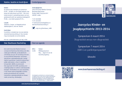 Jaarcyclus Kinder- en jeugdpsychiatrie 2013-2014