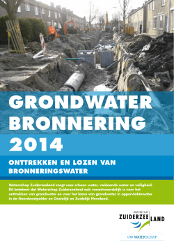 Grondwater en bronnering - Waterschap Zuiderzeeland