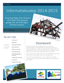 Informatieboekje 2014-2015 - Scouting Regio Drie Rivieren Utrecht