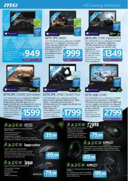 MSI Gaming Laptops