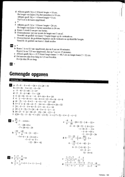 Uitwerkingen gemengde opgaven en D