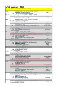 jeugdroeien activiteitenagenda 2014