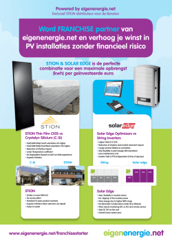 Download leaflet - EigenEnergie.net