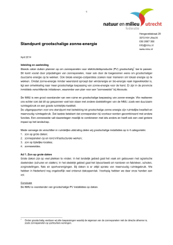 Standpunt - Natuur en Milieufederatie Utrecht