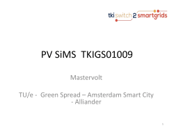 PV SiMS TKIGS01009 - TKI Switch2SmartGrids