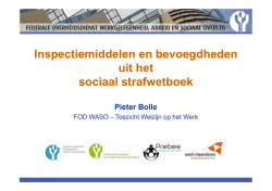Inspectiemiddelen en bevoegdheden uit het sociaal