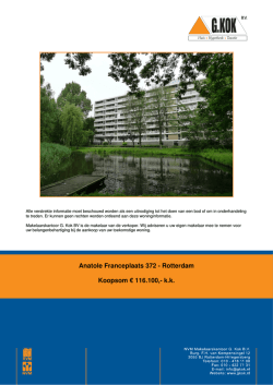 Anatole Franceplaats 372 - Rotterdam Koopsom € 116.100,