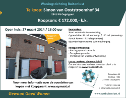 Te koop: Simon van Ooststroomhof 34 Koopsom: € 172.000,