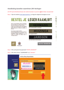 Handleiding bestellen naamlinten KK Harlingen