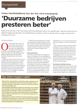 Duurzame bedrijven presteren beter