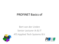 Basics of PROFINET - PROFIBUS – PROFINET – IO-Link