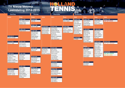 TV Nieuw Vennep Lesindeling 2014-2015