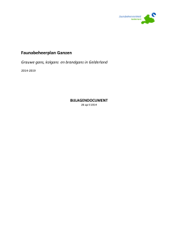 Bijlagen Faunabeheerplan ganzen FBE Gelderland 2014-2019