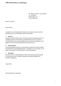 HSR administraties en belastingen