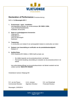 DoP EN 10025-1 - Vlietjonge Staalhandel