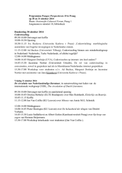 Donderdag 30 oktober 2014 Codewisseling. 09.30