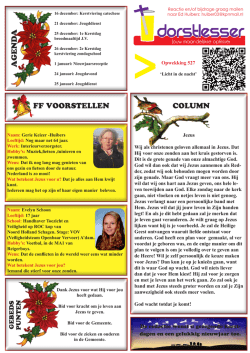 FF VOORSTELLEN COLUMN AGENDA