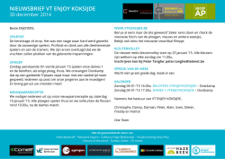Nieuwsbrief 30 december 2014