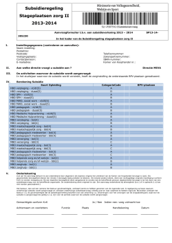 "Aanvraagformulier 2014" PDF document | 1