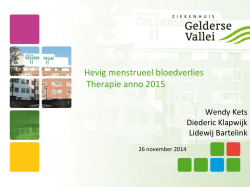 Een problematische menstruatie en dan&hellip;?