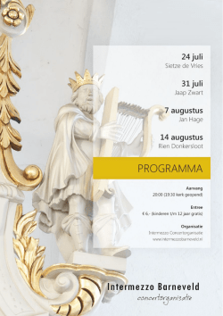 hier - Intermezzo Concertorganisatie