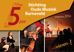 2014 Informatiefolder - Stichting Oude Muziek Barneveld
