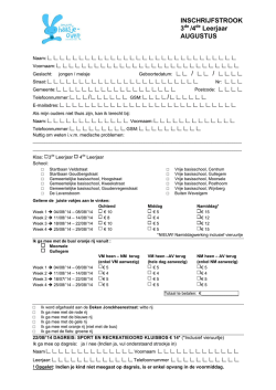 Inschrijfformulier kids 3-4 2014