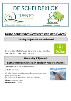 Grote Activiteiten (iedereen kan aansluiten) - WZC Sint