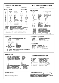 jaarkalender 2015 - okra-oostrozebeke