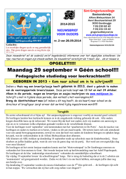 ieuwsbrief 02 september 2014 - Sint