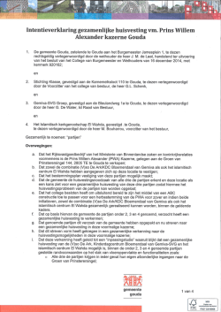 Intentieverklaring gezamenlijke huisvesting vm. Prins