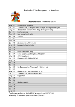 Oktober 2014 - Basisschool de Boomgaard