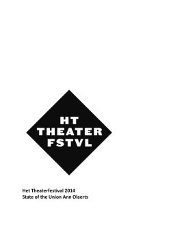 Het Theaterfestival 2014 State of the Union Ann Olaerts