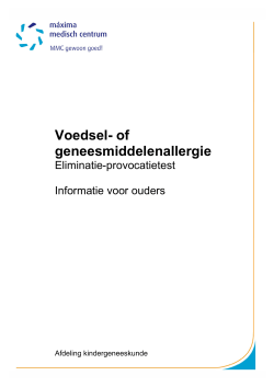 Voedsel- of geneesmiddelenallergie eliminatie