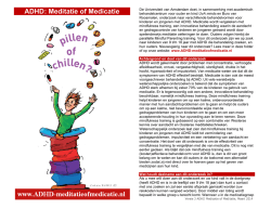 informatiefolder bekijken. - ADHD: Meditatie of medicatie?