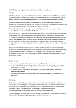 Methodisch aan de slag met het levensverhaal van cli&euml;nten of