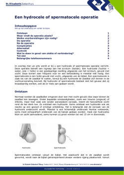 Een hydrocele of spermatocele operatie