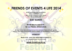 FRIENDS OF EVENTS 4 LIFE 2014
