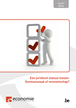 Een juridisch statuut kiezen: Eenmanszaak of