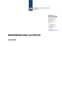 basisregeling olijfolie - Mijn RVO.nl